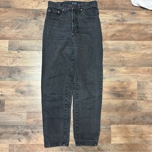 black washed gap vintage high waisted straight jeans